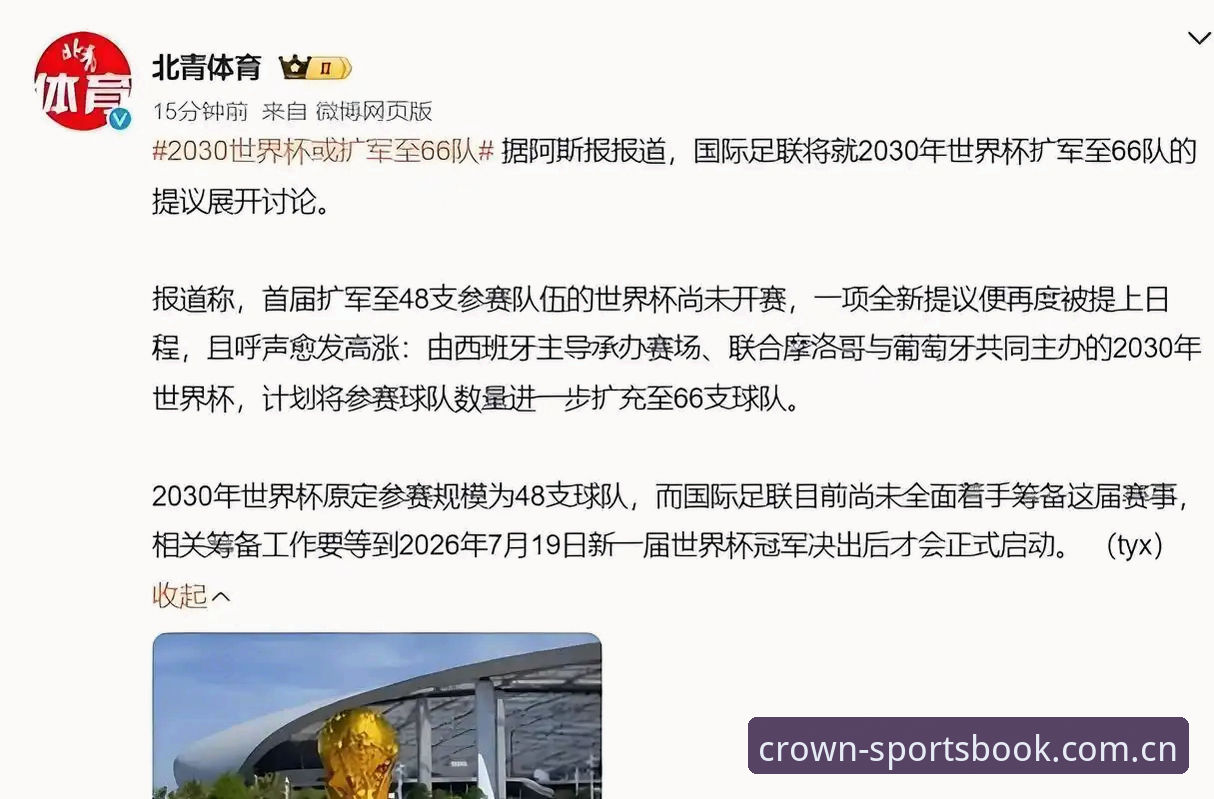 揭秘2030年世界杯扩军至66队的真相：中国男足的黄金机会来了？